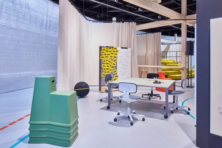 Vitra Rookie arbetsstol, blågrå melange - ljusgrå