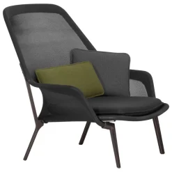 Vitra Slow Chair, svart - choklad