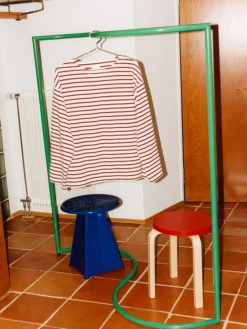 Vitra Tabouret Métallique pall, Prouvé Bleu Marcoule