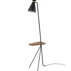 Warm Nordic Cone golvlampa med bord, svart