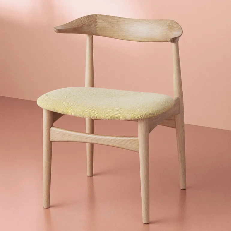 Warm Nordic Cow Horn stol, oljad ek - vanilj