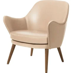 Warm Nordic Dwell fåtölj, beige läder