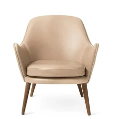 Warm Nordic Dwell fåtölj, beige läder