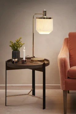 Warm Nordic Fringe bordslampa, cream white