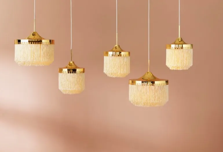 Warm Nordic Fringe pendellampa 20 cm, cream white