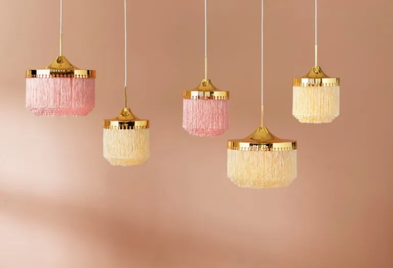 Warm Nordic Fringe pendellampa 20 cm, cream white