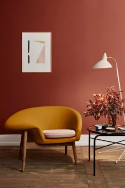 Warm Nordic Secant soffbord, runt, svart och guldfärgad marmor