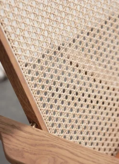 Warm Nordic Swing gungstol, teak - Silk cognac läder