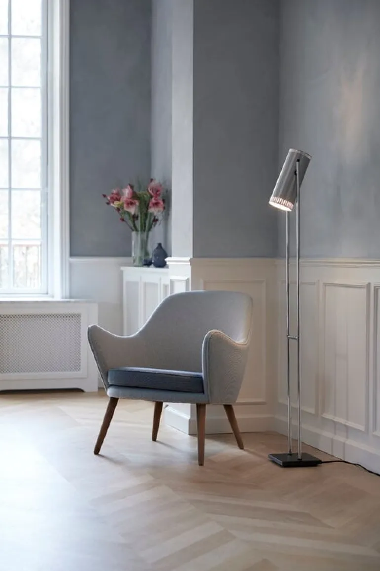 Warm Nordic Trombone golvlampa, aluminium