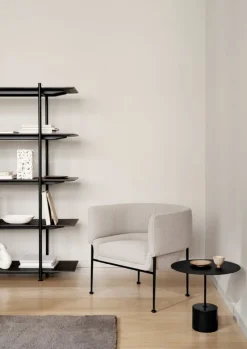 Wendelbo Calibre sidobord, låg, svart - Nero Marquina-marmor