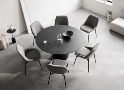 Wendelbo Calibre sidobord, hög, svart - Nero Marquina-marmor