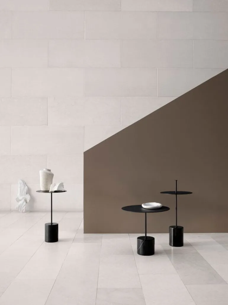 Wendelbo Calibre sidobord, hög, svart - Nero Marquina-marmor