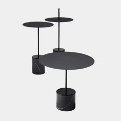 Wendelbo Calibre sidobord, hög, svart - Nero Marquina-marmor
