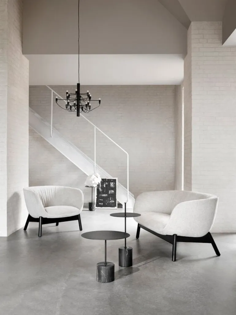 Wendelbo Calibre sidobord, hög, svart - Nero Marquina-marmor