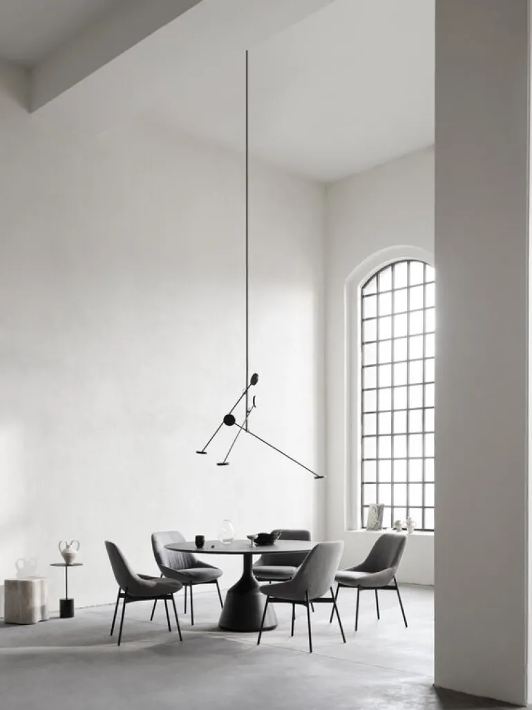 Wendelbo Calibre sidobord, hög, svart - Nero Marquina-marmor