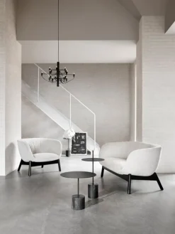 Wendelbo Calibre sidobord med handtag, hög, svart - Nero Marquina-marmor