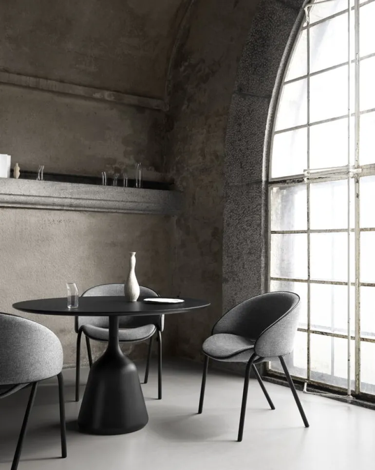 Wendelbo Coin matbord, 120 cm, svart - svart ek