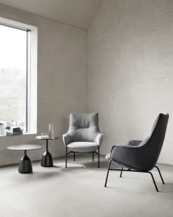 Wendelbo Coin sidobord, hög, svart - svart laminat