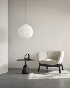 Wendelbo Coin sidobord, låg, svart - svart laminat