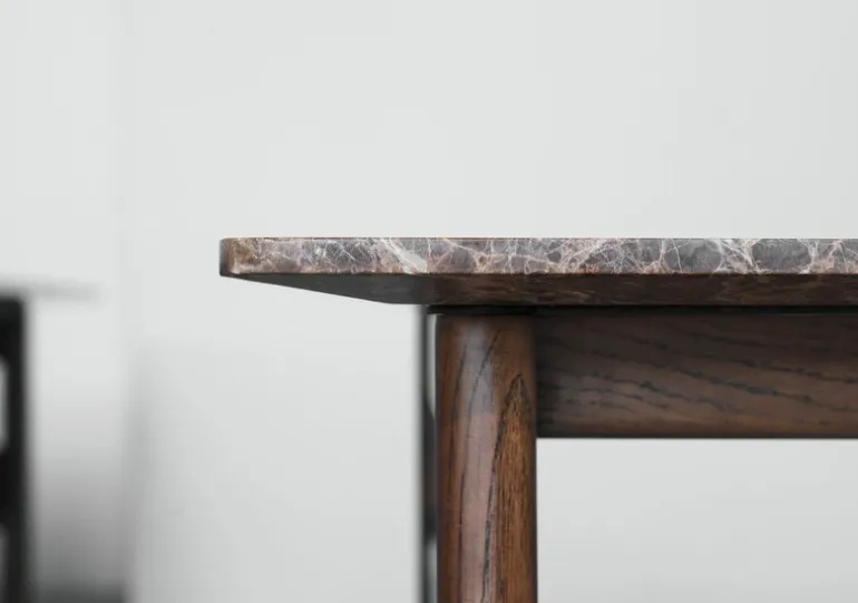 Wendelbo Collect konsolsidobord, låg, mörkbrun - Emperador-marmor