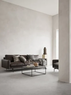 Wendelbo Edge V1 3-sitssoffa, modul 25, svart - Faith 2 mörkbrun