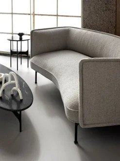 Wendelbo Floema ovalt soffbord, svart - svart marmor