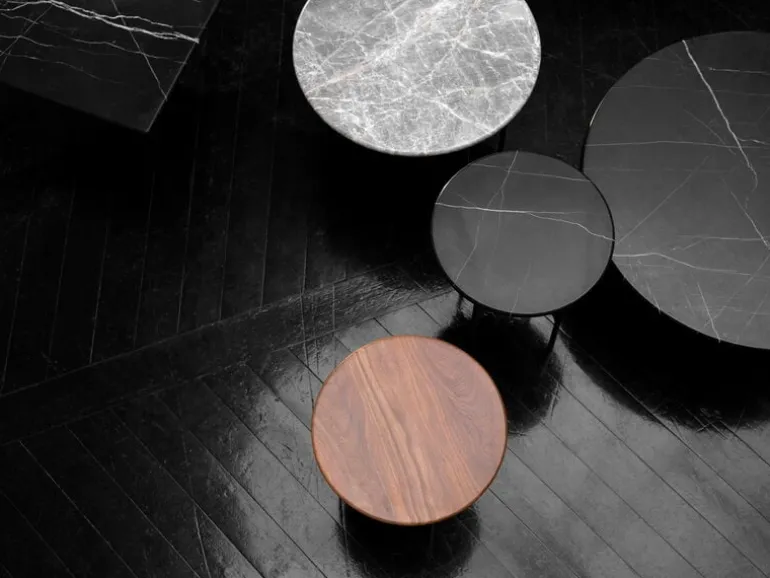 Wendelbo Floema soffbord, litet, svart - valnöt