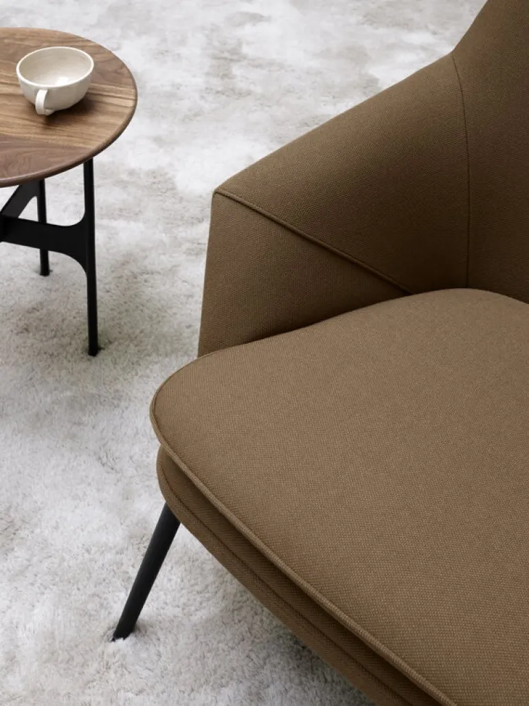 Wendelbo Floema soffbord, litet, svart - valnöt