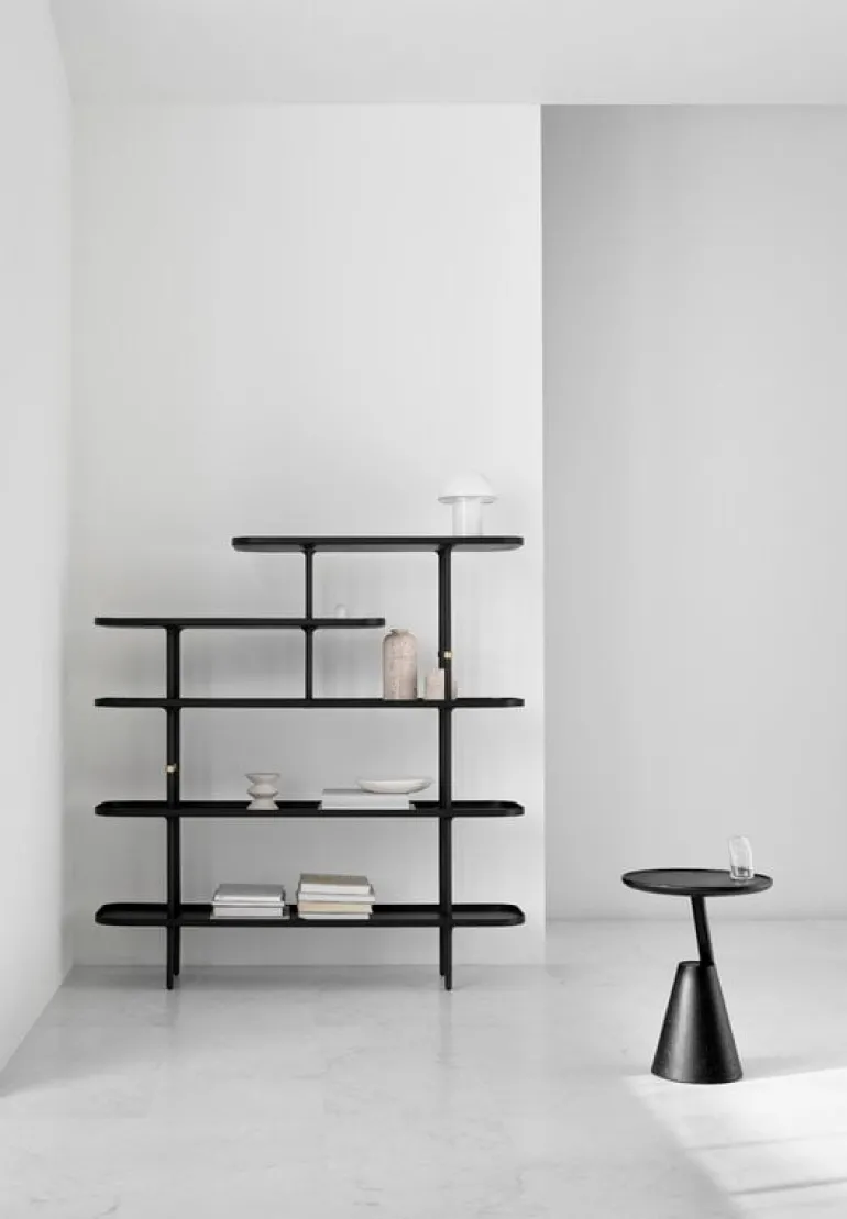 Wendelbo Mate sidobord, svartbetsad ek