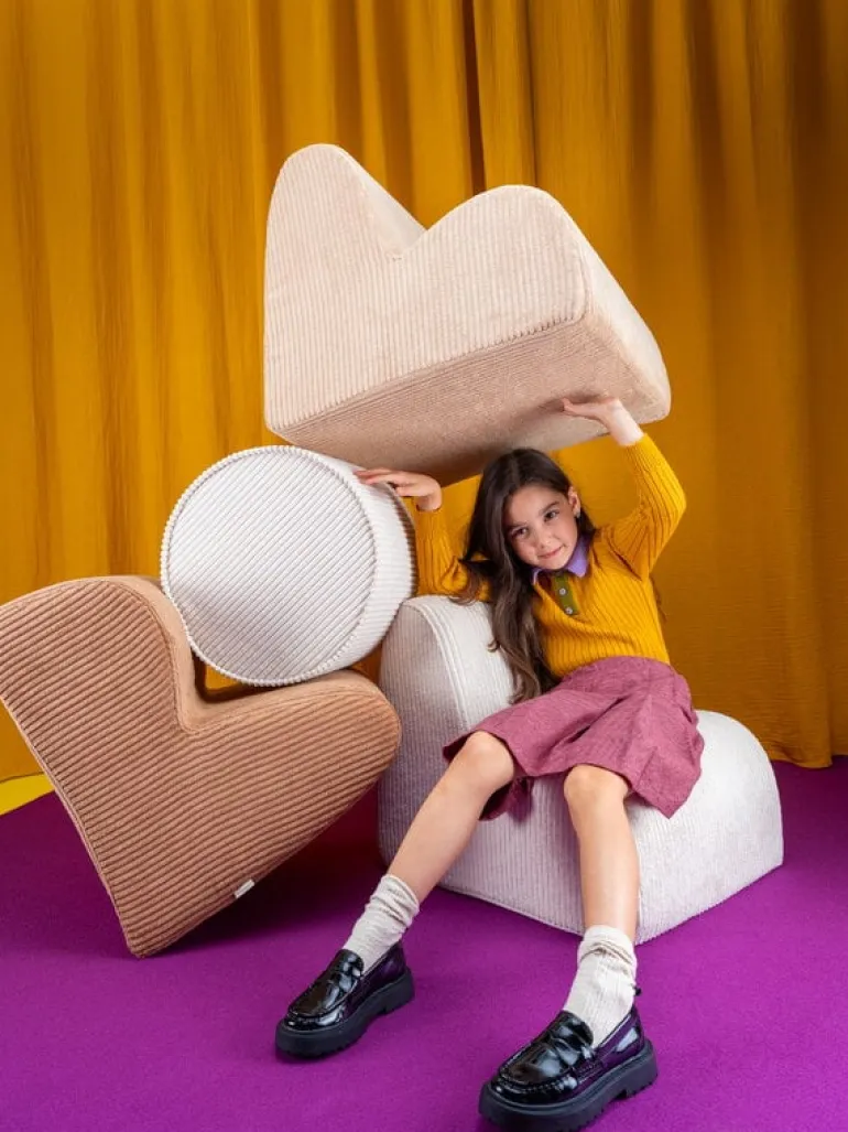 Wigiwama Pouffe set, pink mousse