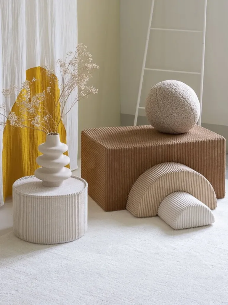 Wigiwama Pouffe set, pink mousse