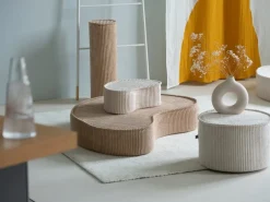 Wigiwama Pouffe set, pink mousse