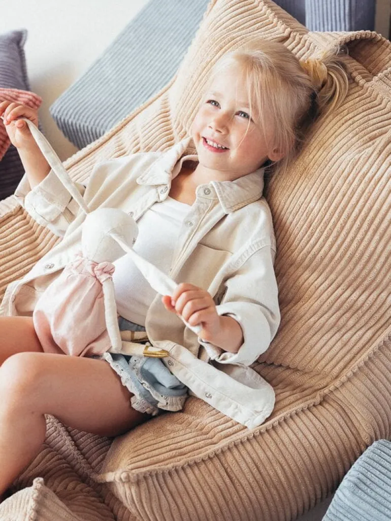 Wigiwama Square fotpall, brown sugar