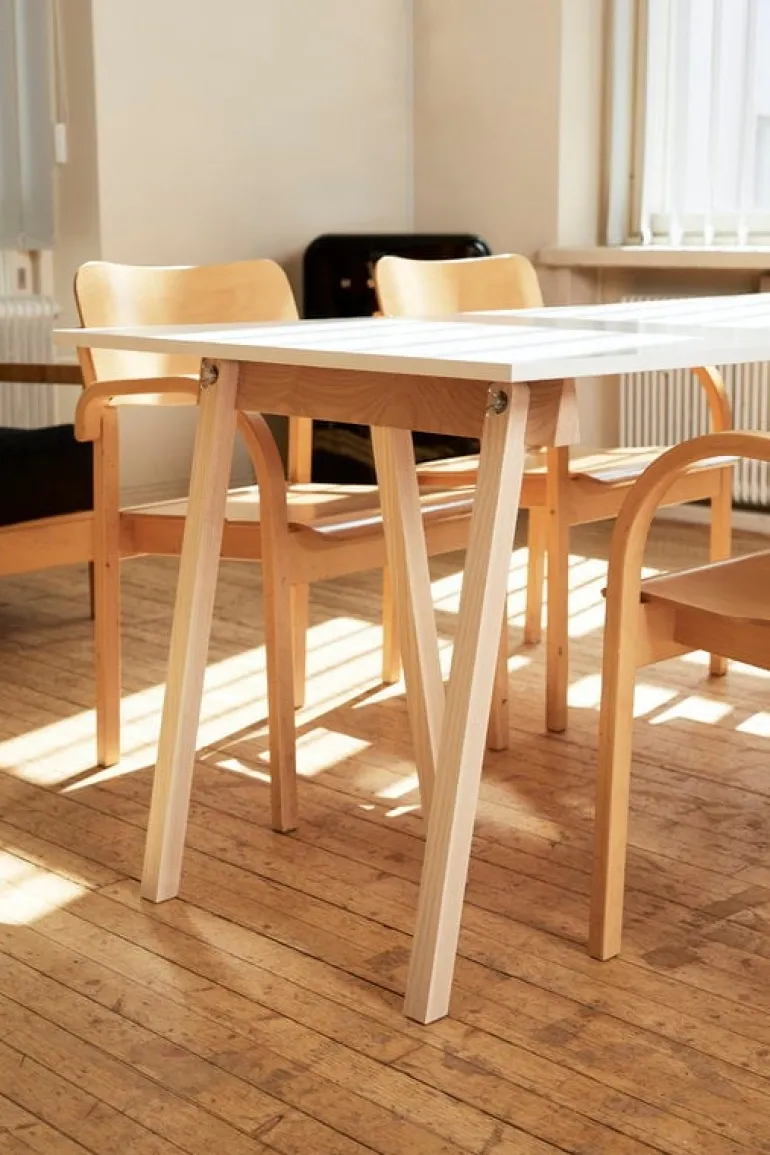 Wooden Treehorse benbockar, ask