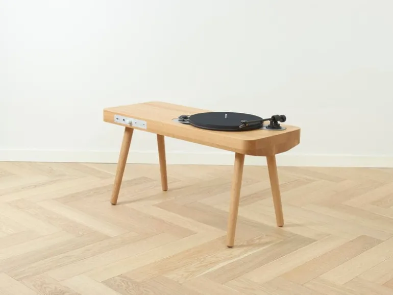 Wooden Turntable skivspelare, ek