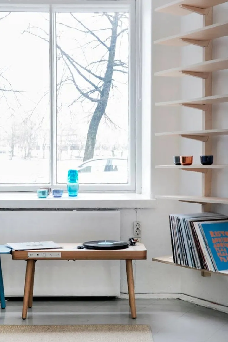 Wooden Turntable skivspelare, ek