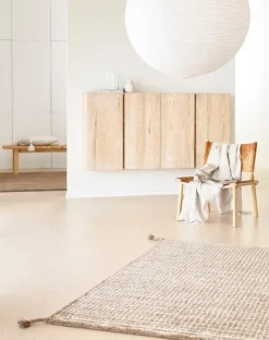 Woodnotes Grid matta, vit - camel