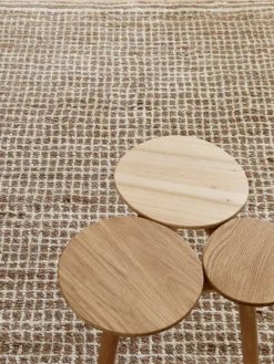 Woodnotes Grid matta, vit - camel