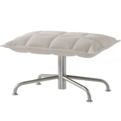 Woodnotes K fotpall, smal, stjärnbotten, sten/vit