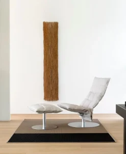 Woodnotes K stol, smal, basplatta med snurrfunktion, sten/vit