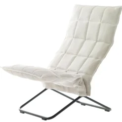 Woodnotes K stol, smal, matt svart tubulär, sten/vit