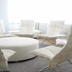 Woodnotes K stol, smal, tubulär, sten/vit