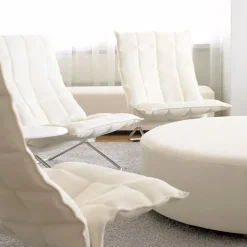 Woodnotes K stol, smal, tubulär, sten/vit