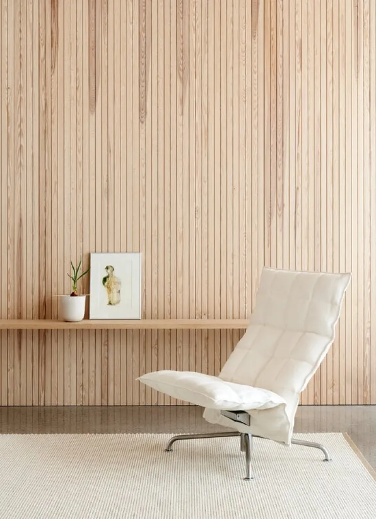 Woodnotes K-stol, smal, svängbar stjärnbas, sten/vit