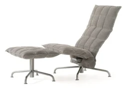 Woodnotes K-stol, smal, svängbar stjärnfot, sten/svart