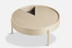 Woud Arc soffbord 89 cm, vitpigmenterad ask