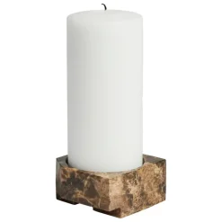 Woud Jeu de dés ljushållare 3, brun marmor