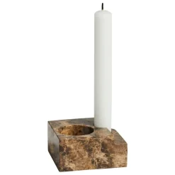 Woud Jeu de dés ljushållare 3, brun marmor