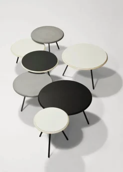 Woud Kaffebord Soround, 75 cm H: 44 cm, svartmålad ask