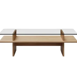 Woud Parallel soffbord, 60 x 120 cm, vitlackad ek